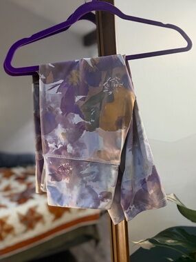 Purple and Mauve Floral Apana Leggings